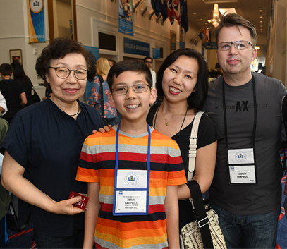 Scripps National Spelling Bee parents and speller at Bee Week