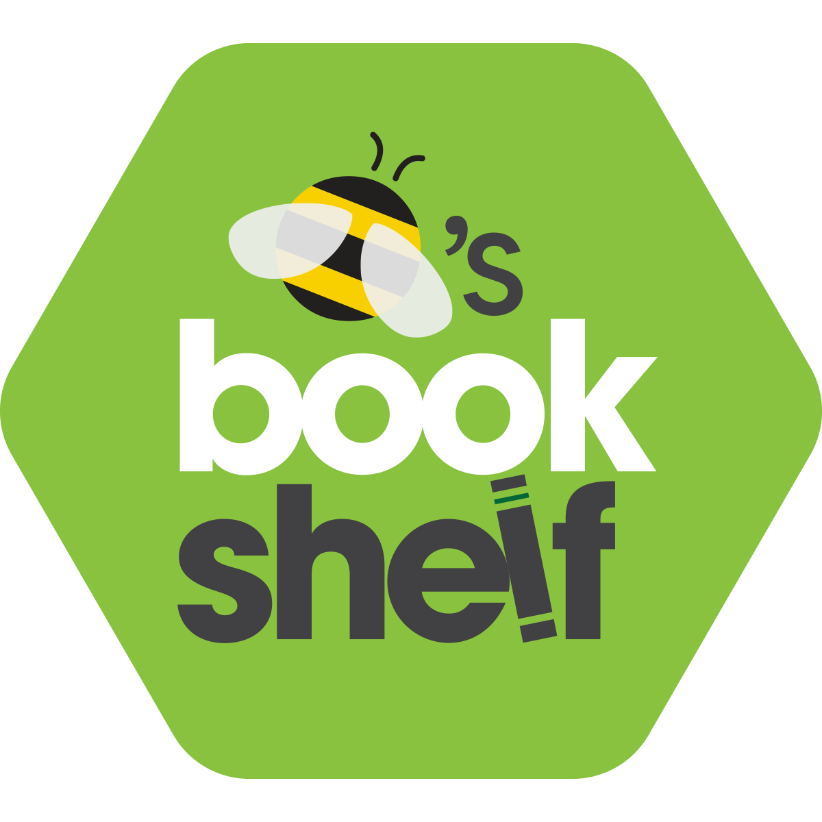 Bees Bookshelf book club logo