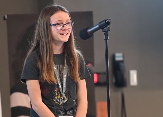 Hannah Moddes wins Sourcewell Spelling Bee
