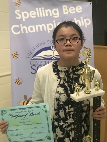 Merry Wang wins Cumberland Co. Bee