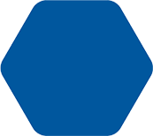 Blue hexagon